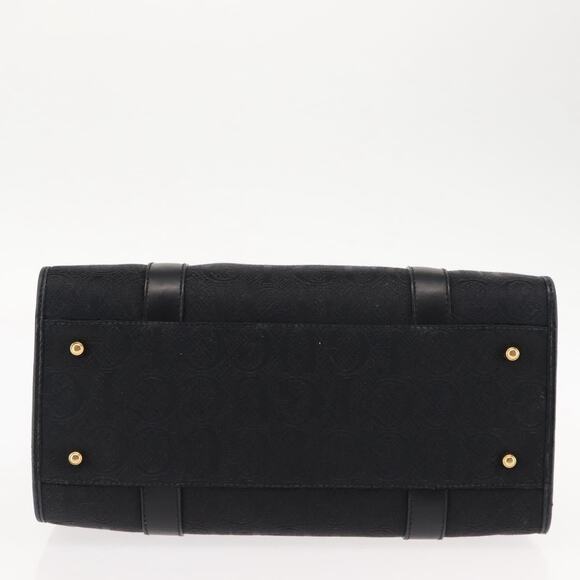 GUCCI Hand Bag Canvas Black Gold - Picture 9 of 12